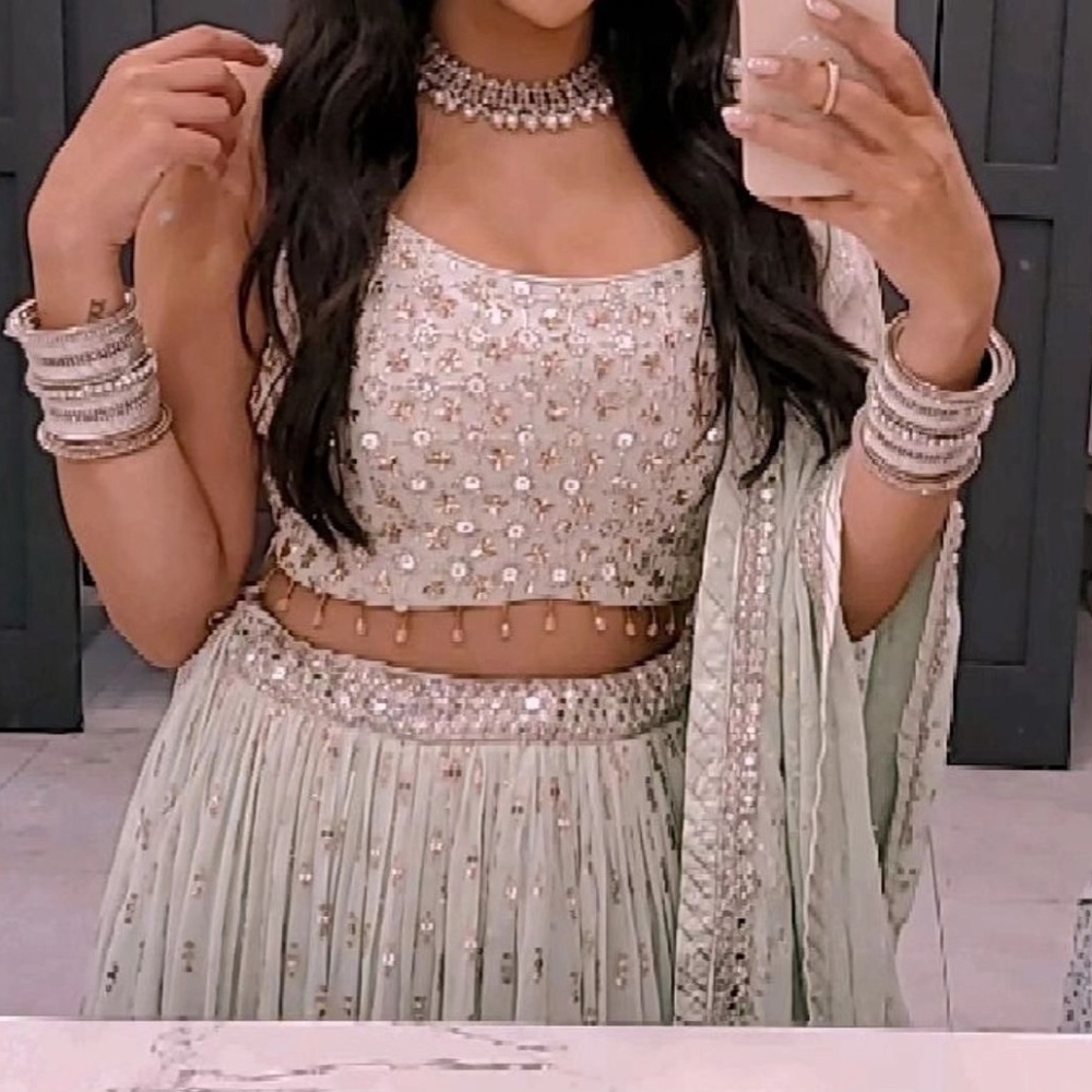 Mint lengha. Indian/Pakistani dress/suit